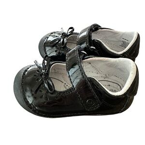 Stride Rite Baby Girls 4M Black Patent Leather Mary Jane Shoes Party Wedding